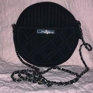 Vera Bradley Black Round Quilted Crossbody Bag (sm)